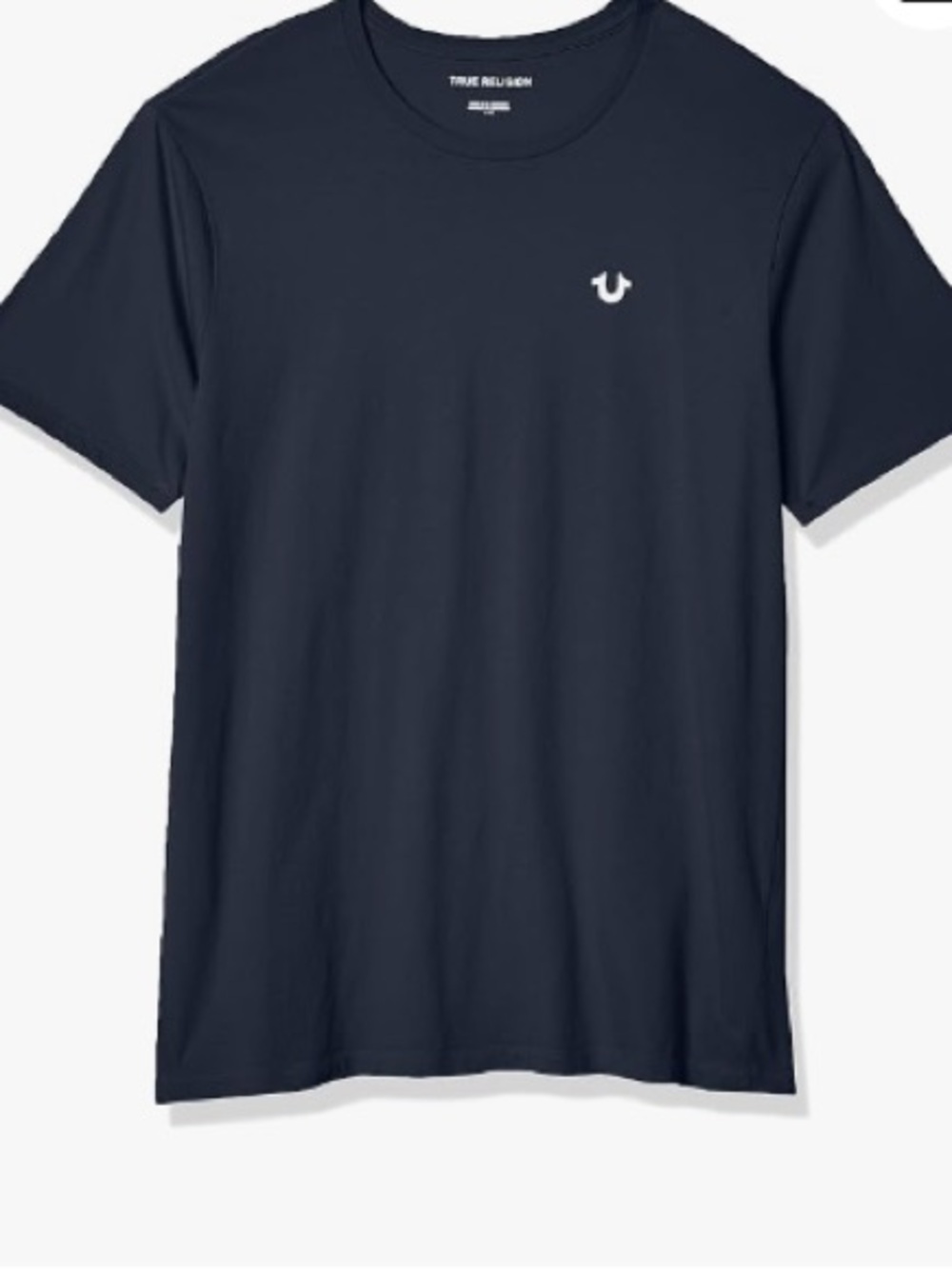 True Religion Men's Logo Short Sleeve Crewneck Tee, Navy, Size XXL, NWT